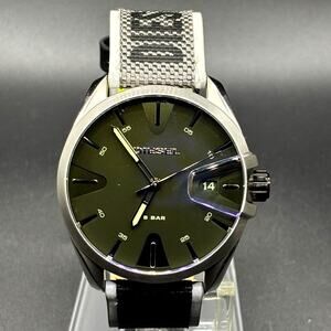 Diesel MS9 DZ1902 44mm Iridescent Black Nylon Strap Men’s Watch NIB